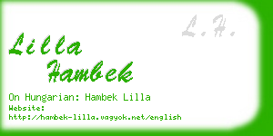 lilla hambek business card